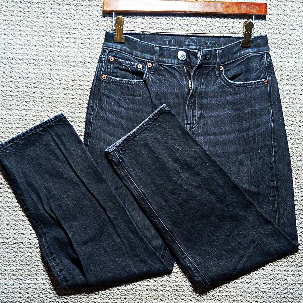 American Eagle Outfitters Women's Black Skinny Jeans Size 4 Regular Stretch #E5